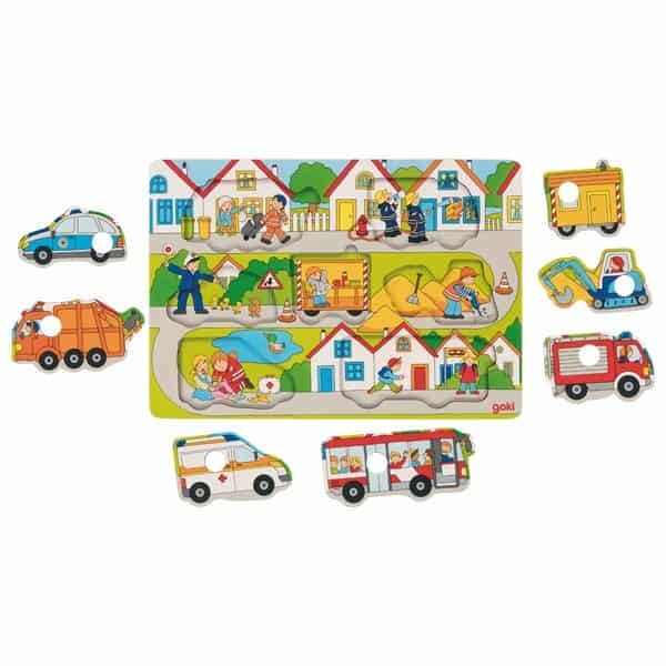 Puzzle - Auf der Strasse Fahrzeuge Verkehr   - Goki