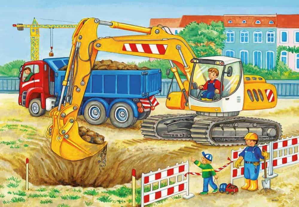 Puzzle bis 49 Teile - Baustelle und Bauernhof - Ravensburger