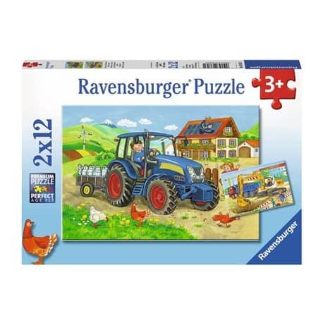 Puzzle bis 49 Teile - Baustelle und Bauernhof - Ravensburger