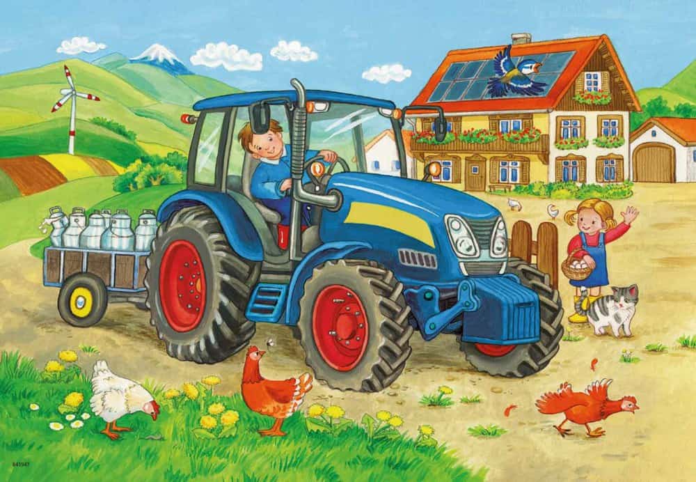 Puzzle bis 49 Teile - Baustelle und Bauernhof - Ravensburger