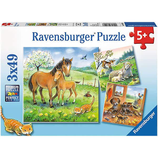 Puzzle bis 49 Teile - Kuschelzeit 3x49   - Ravensburger