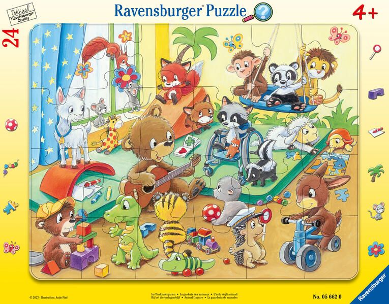 Puzzle - Im Tierkindergarten, 24 Teile - Ravensburger