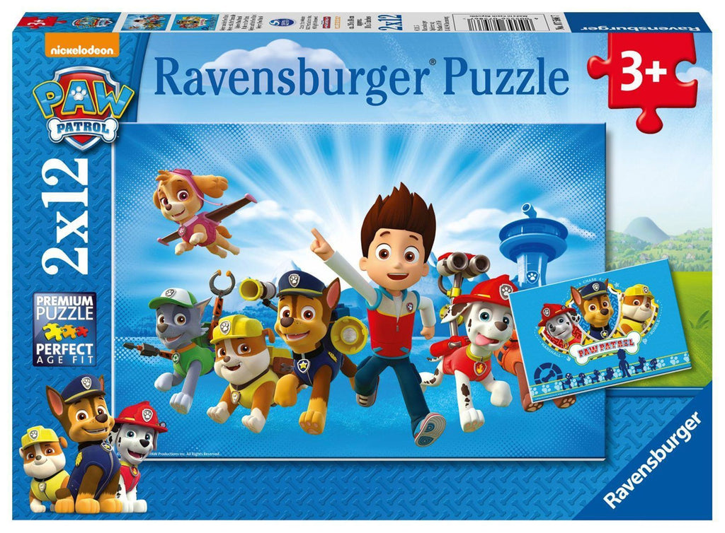 Puzzle PAW: Ryder und die Paw Patrol 2 X 12 Teile - Ravensburger