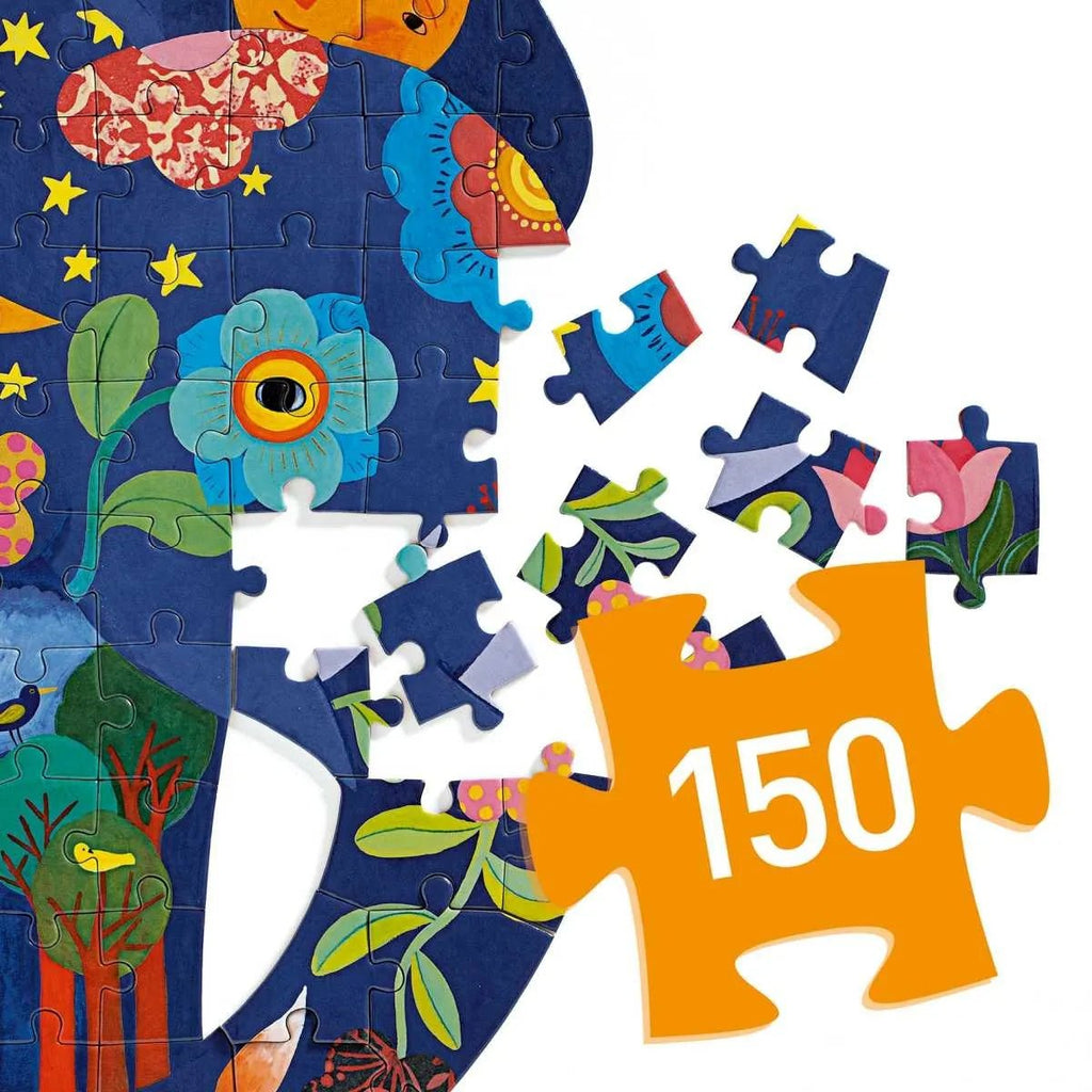 Puzzle: Puzz'Art Elefant - 150 Teile - Djeco