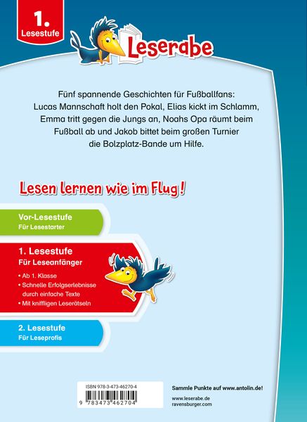 Rabenstarke Fußballgeschichten für Erstleser - Leserabe ab 1. Klasse - Erstlesebuch für Kinder ab 6 Jahren - Ravensburger