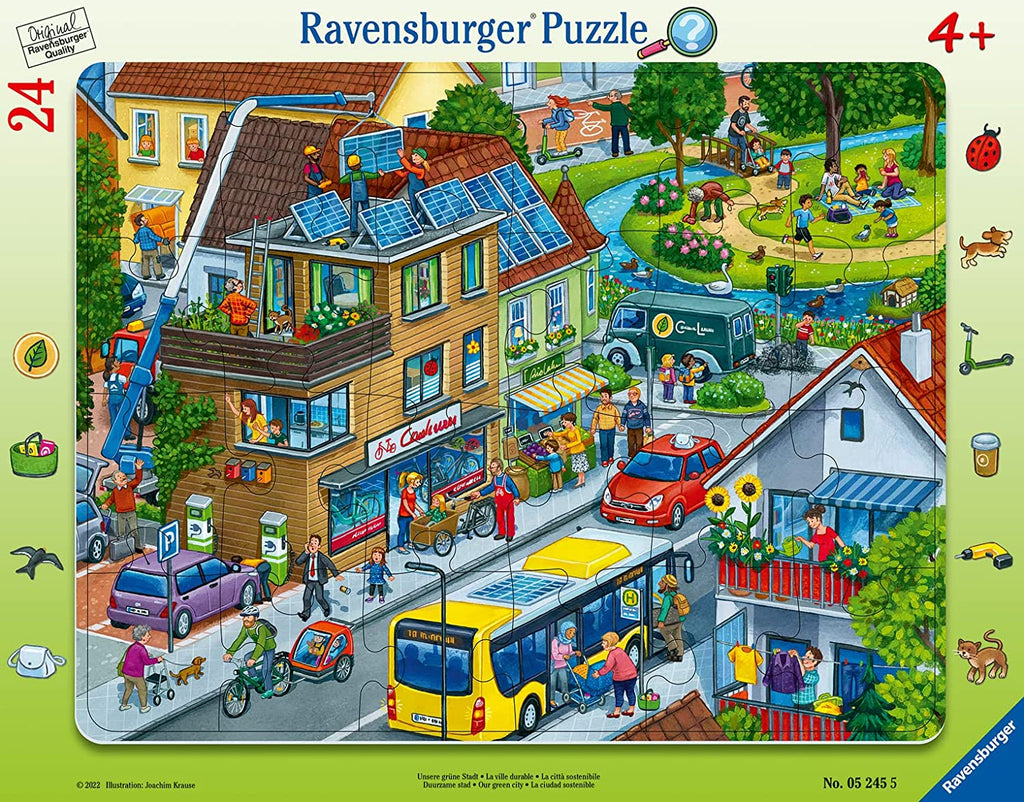 Rahmenpuzzle 24 Teile - Unsere grüne Stadt - Ravensburger