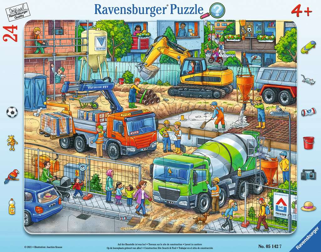 Rahmenpuzzle - Auf der Baustelle ist was los - Ravensburger