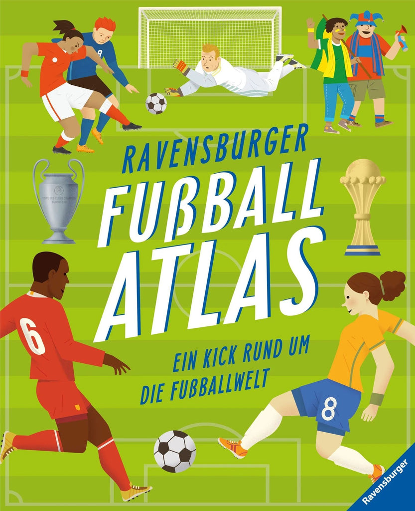 Ravensburger Fußballatlas Buchcover – Ein Kick rund um die Fußballwelt ab 7 Jahren

