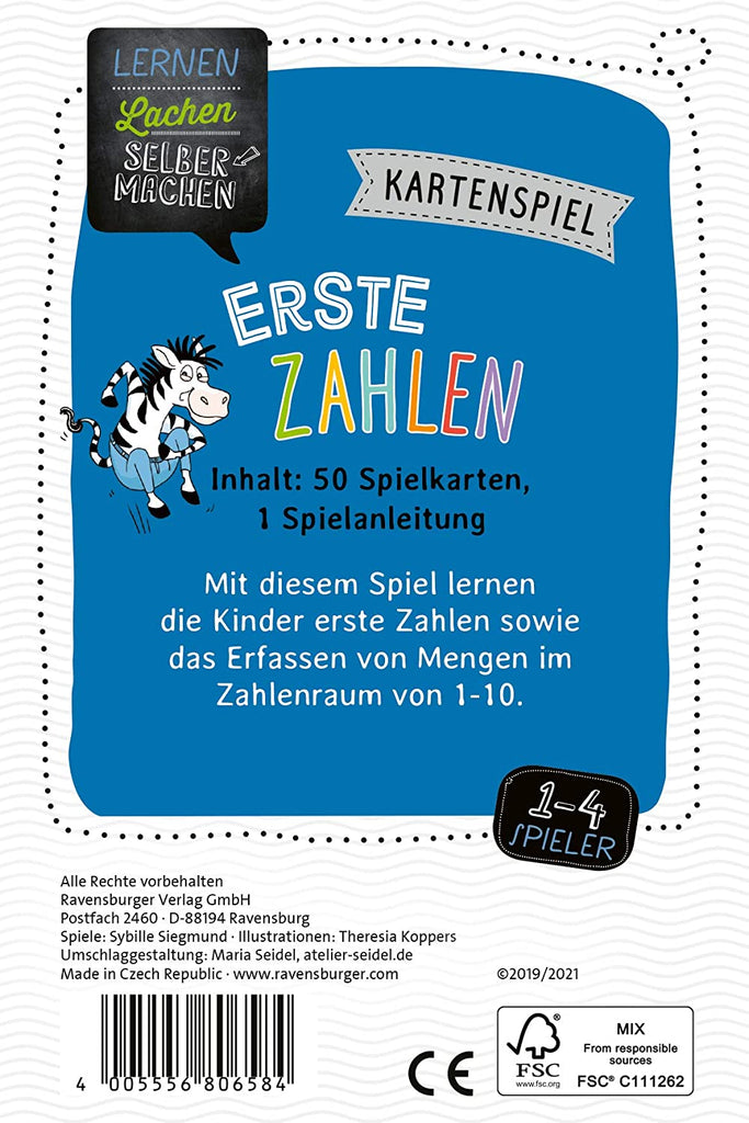 Kartenspiel Erste Zahlen für Vorschulkinder ab 5