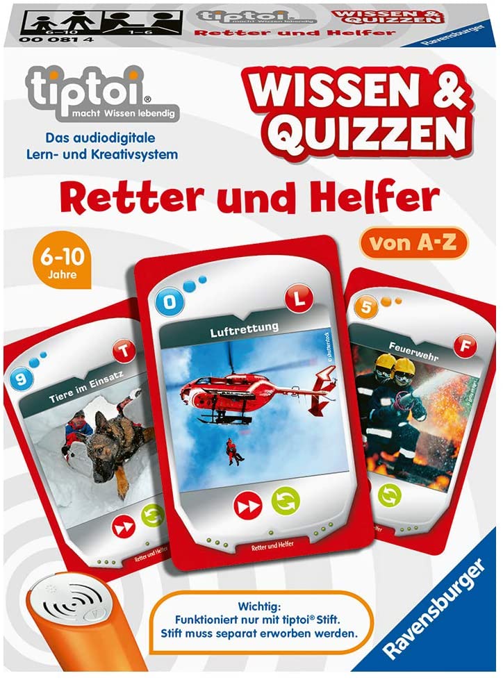 Ravensburger Lernspiel - Wissen & Quizzen: Retter und Helfer - Ravensburger