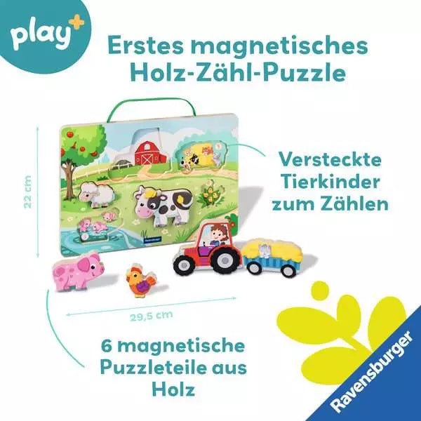 Ravensburger Magnetisches Holzpuzzle Bauernhof Lernspiel Kinder

