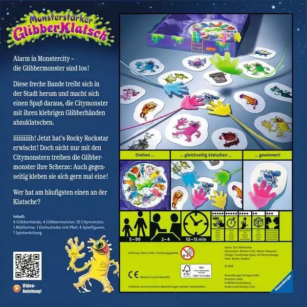 Verpackung Monsterstarker GlibberKlatsch auf Holztisch
