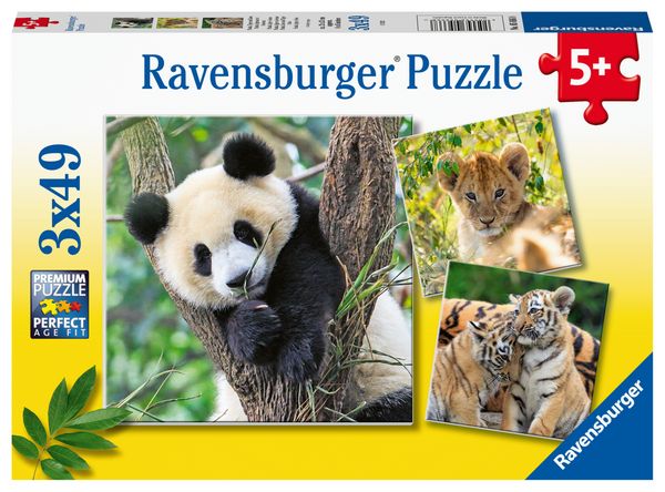 Ravensburger - Panda, Tiger und Löwe, 49 Teile - Ravensburger