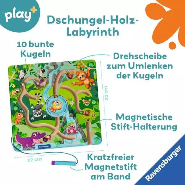 Ravensburger Play+ Magnetisches Holz - Labyrinth: Dschungel - Ravensburger