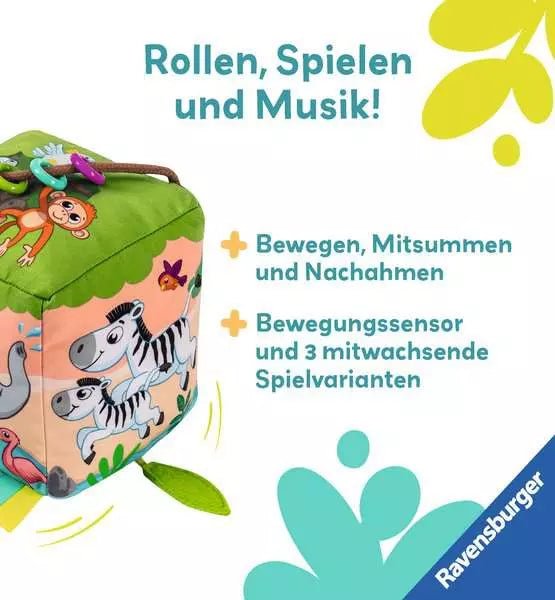 Ravensburger Play+ Motorik - Musik - Spiel - Würfel: Wilde Tiere - Ravensburger