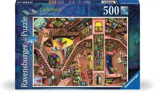 Ravensburger - Puzzle 500 Teile - Verrückte Bibliothek - Ravensburger