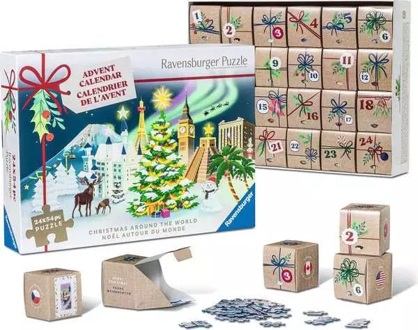Ravensburger Puzzle-Adventskalender mit 24 Puzzles à 54 Teile
