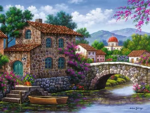 Ravensburger Puzzle - Die Brücke über den Fluss - Ravensburger