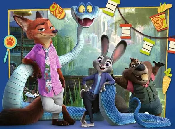 Disney Zoomania Puzzle mit Nick, Judy und Freunden – Ravensburger
