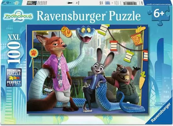 Ravensburger Puzzle Zurück in Zoomania – Disney Kinderpuzzle 100 Teile Verpackung
