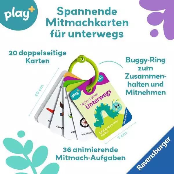 Spielkarten unterwegs ab 18 Monaten mit Befestigungsring