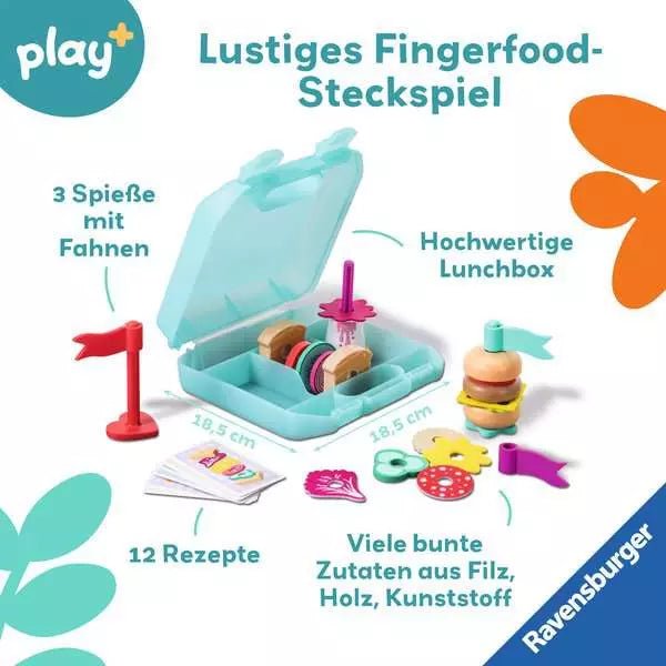 Ravensburger Fingerfood Steckspiel Lunchbox mit Rezeptkarten Kinder
