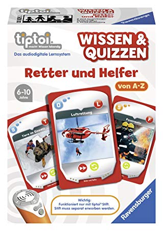 Ravensburger - tiptoi® Wissen & Quizzen, Retter und Helfer, Kartenspiel - Ravensburger