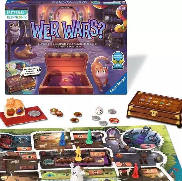 Nahaufnahme des Spielmaterials – Ravensburger Wer war’s