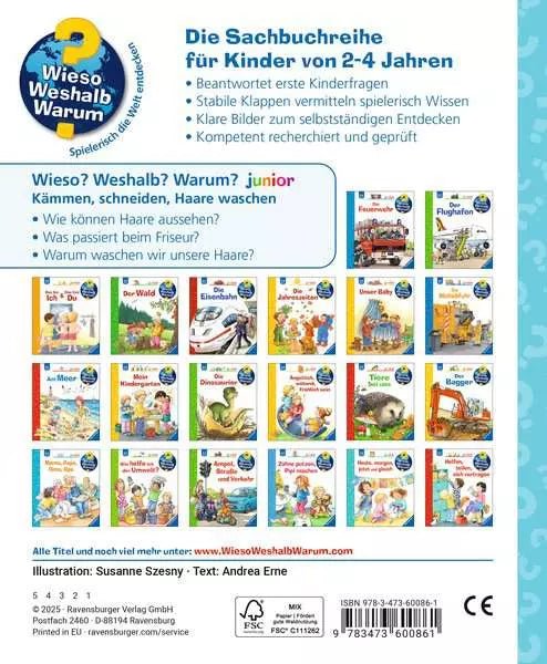 Kinderbuch Haare waschen Wieso Weshalb Warum ab 2 Jahren
