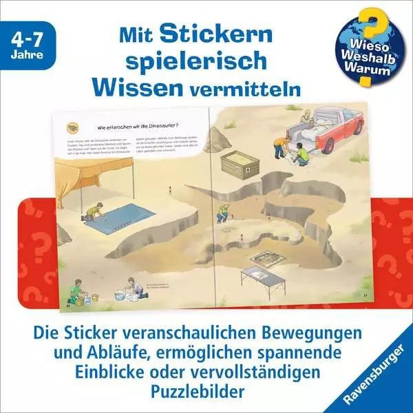 Dinosaurier Stickerheft ab 4 Jahren Ravensburger mit Sachtexten
