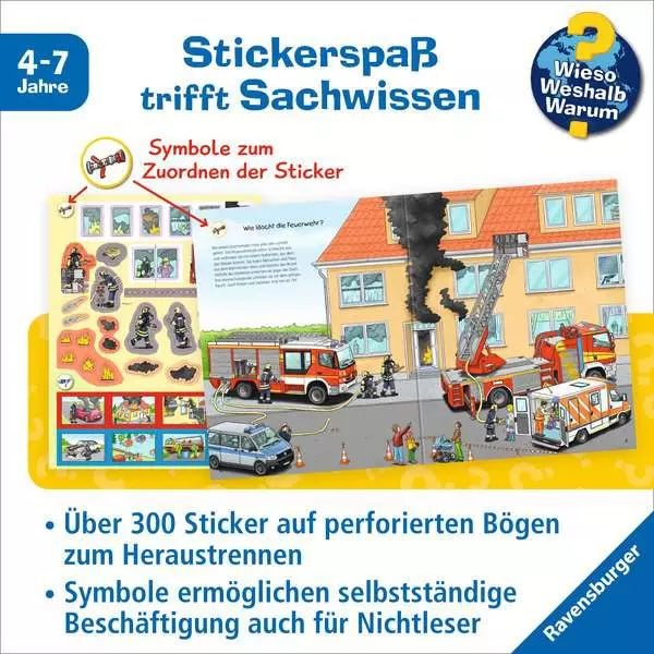 Ravensburger Stickerheft Feuerwehr ab 4 Jahren Lernspaß für Kinder
