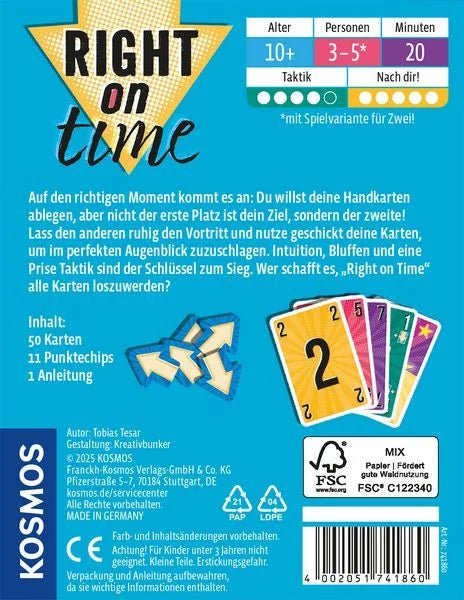 Taktisches Kartenspiel ab 10 Jahren für 3 bis 5 Spieler