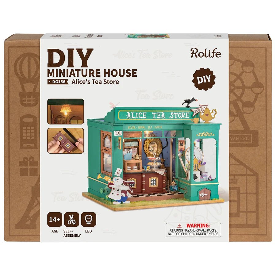 Rolife Vintage Miniatur Teeladen Haus Bastelset
