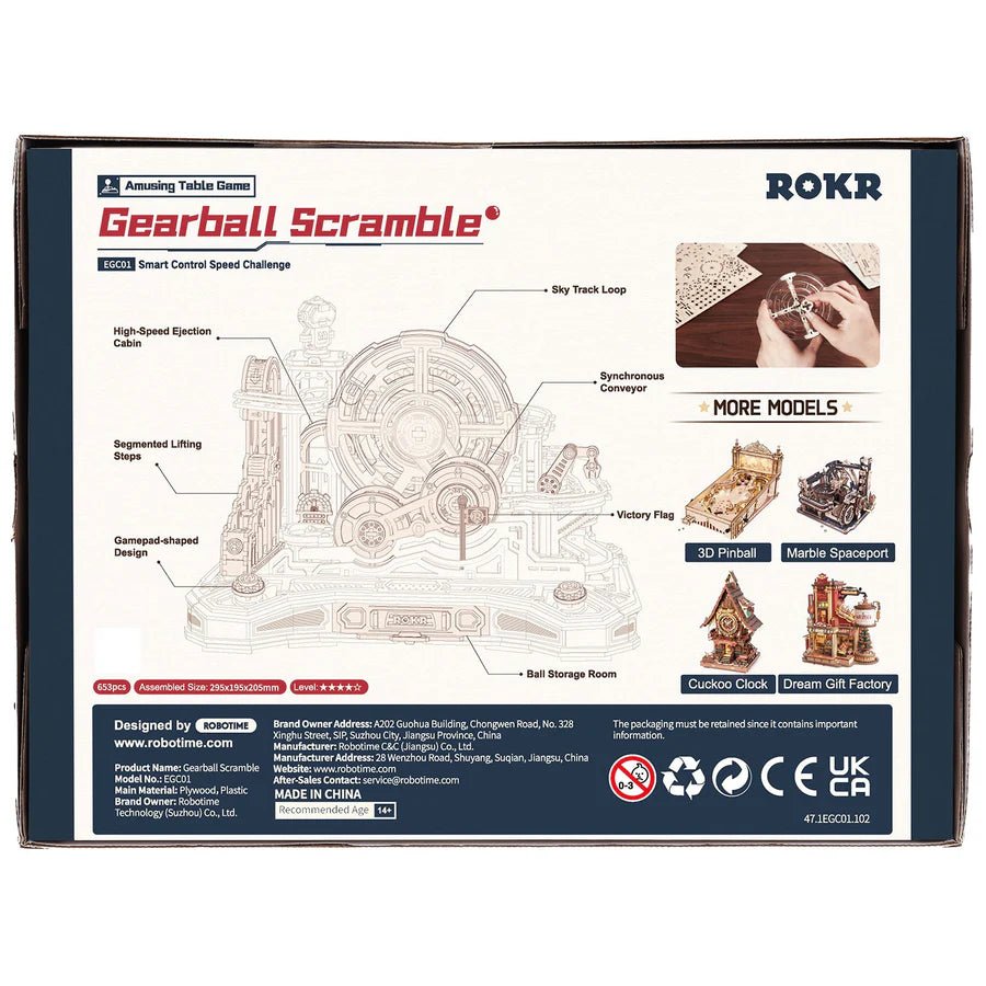 Holzmodell Gear Ball Challenge Gamepad-Design ROKR ab 14 Jahren
