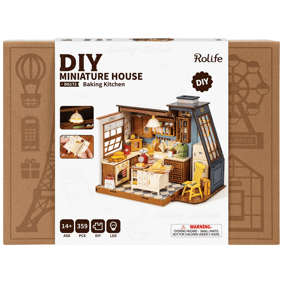 ROKR DG172 Miniatur Küche Bastelset mit Ofen und Kühlschrank
