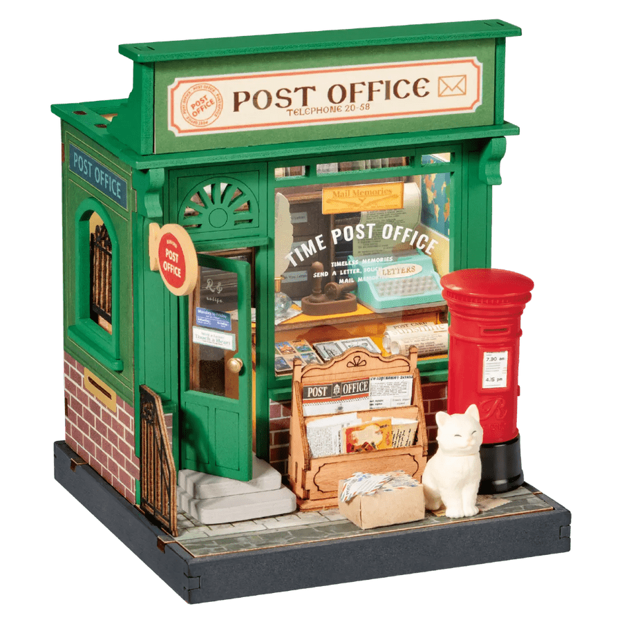 ROKR Century Post Office DS037 Holzbausatz Miniatur Postamt ab 14 Jahren
