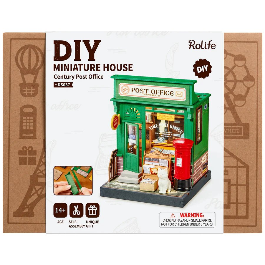 Miniaturhaus Postamt ROKR Century DS037 für Bastler
