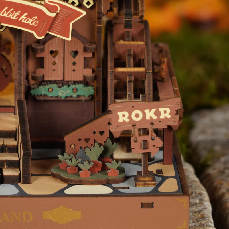 ROKR Holzmodell Kuckucksuhr mit Uhrwerk und Pendel
