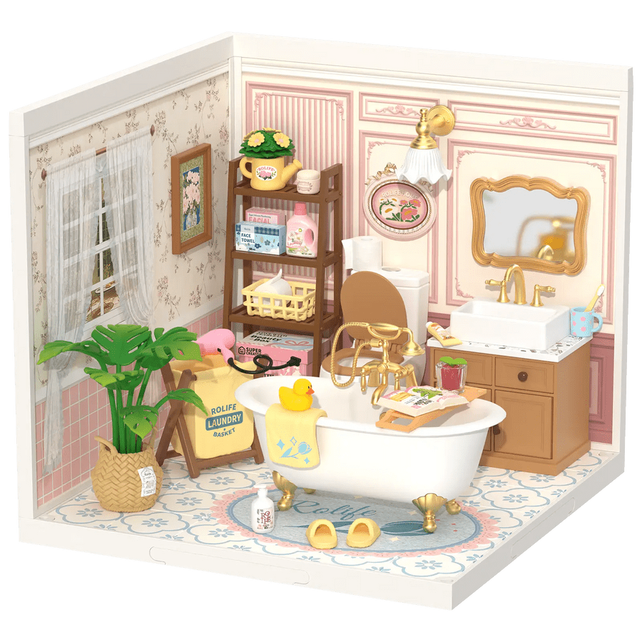 ROKR Pop Bubble Bathroom DW014B Miniatur Badezimmer Bausatz
