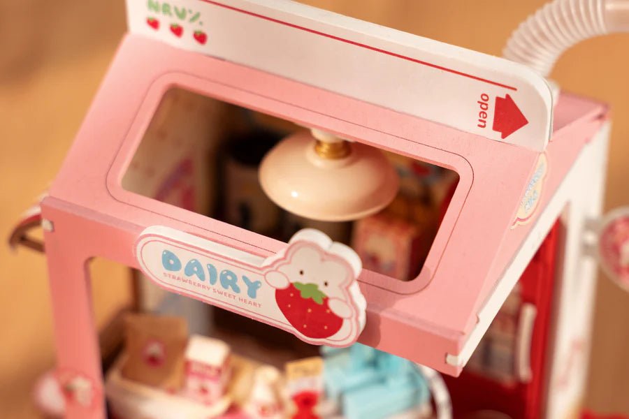 Strawberry Milk Box Miniaturhaus ROKR Geschenkidee ab 14 Jahren
