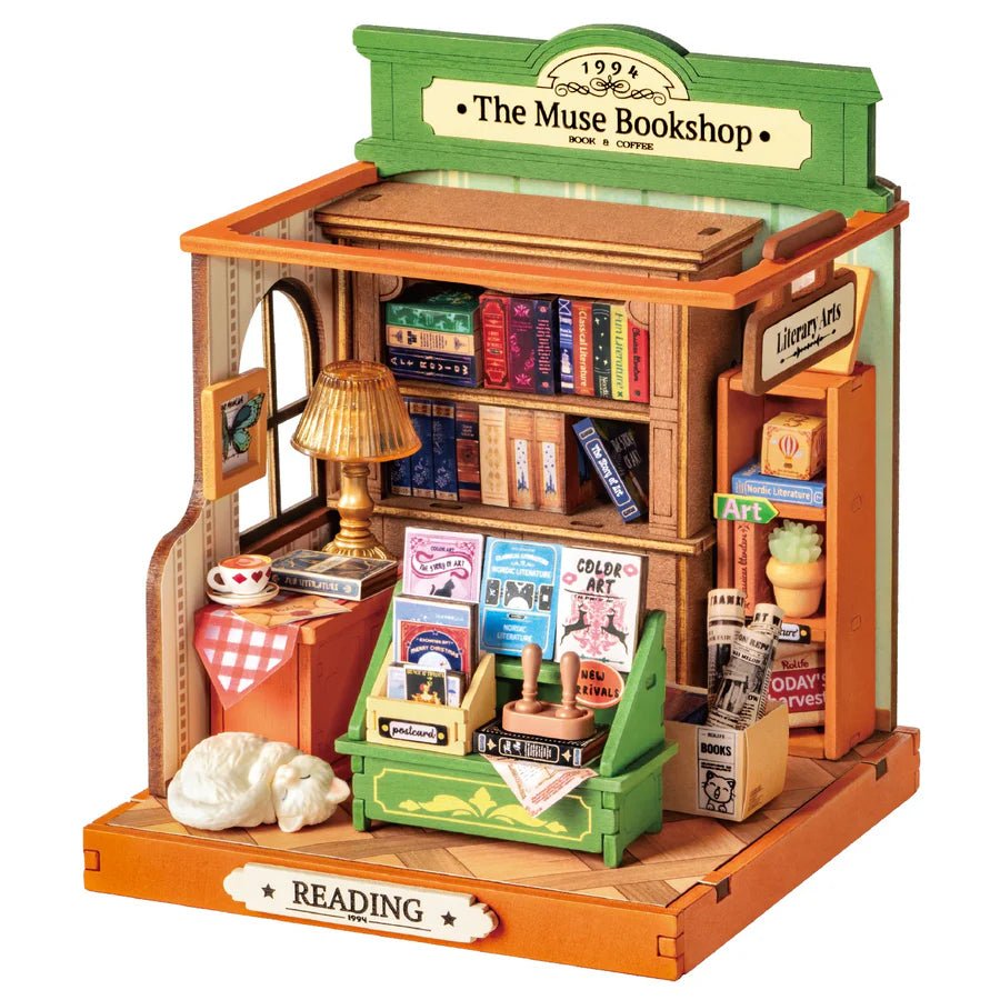 ROKR The Muse Bookshop DS040 Miniaturhaus Buchhandlung Holzbausatz
