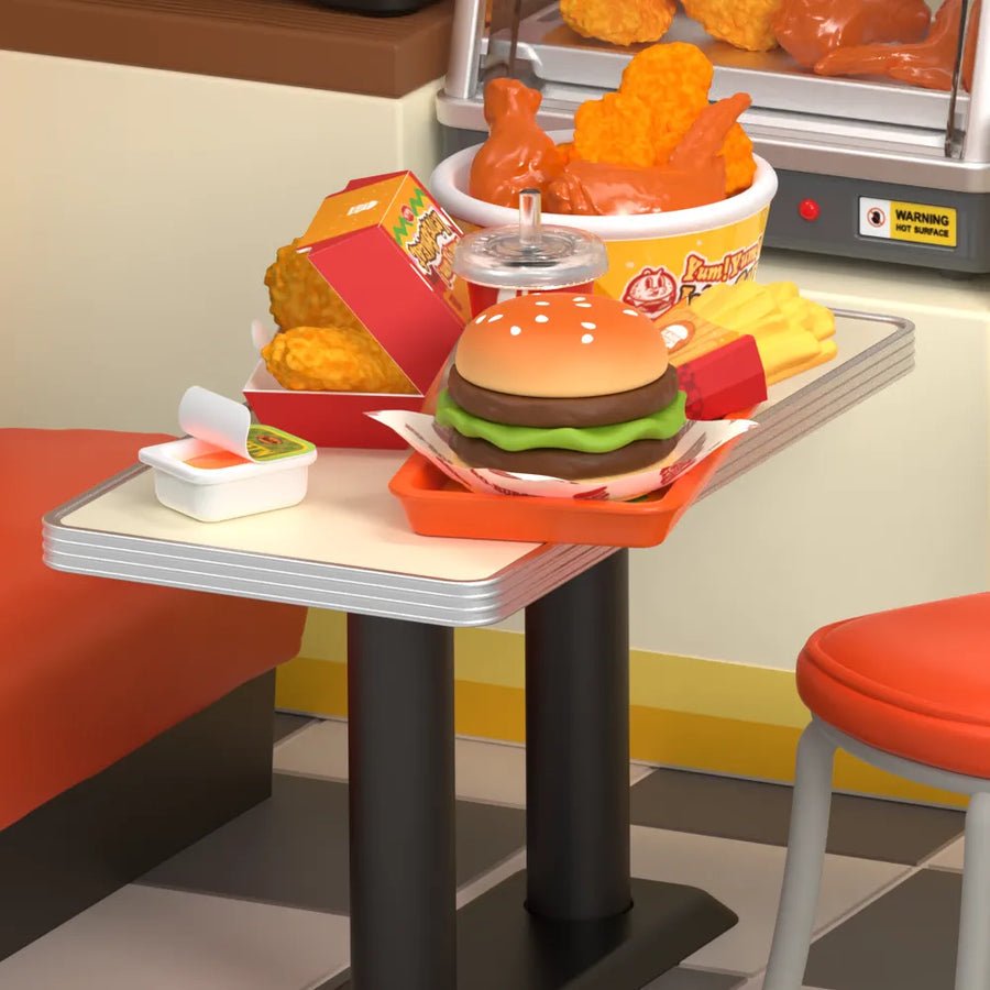 ROKR DW010 Kunststoffbausatz Fastfoodladen mit Pommes und Burgern
