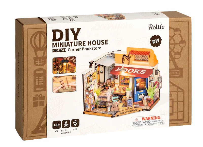 Rolife DG164 Miniatur Buchhandlung im Retro Stil
