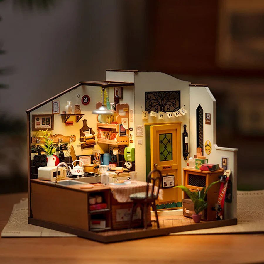 DG159 Cozy Kitchen Rolife Holzbausatz Küche mit Ofen und Deko
