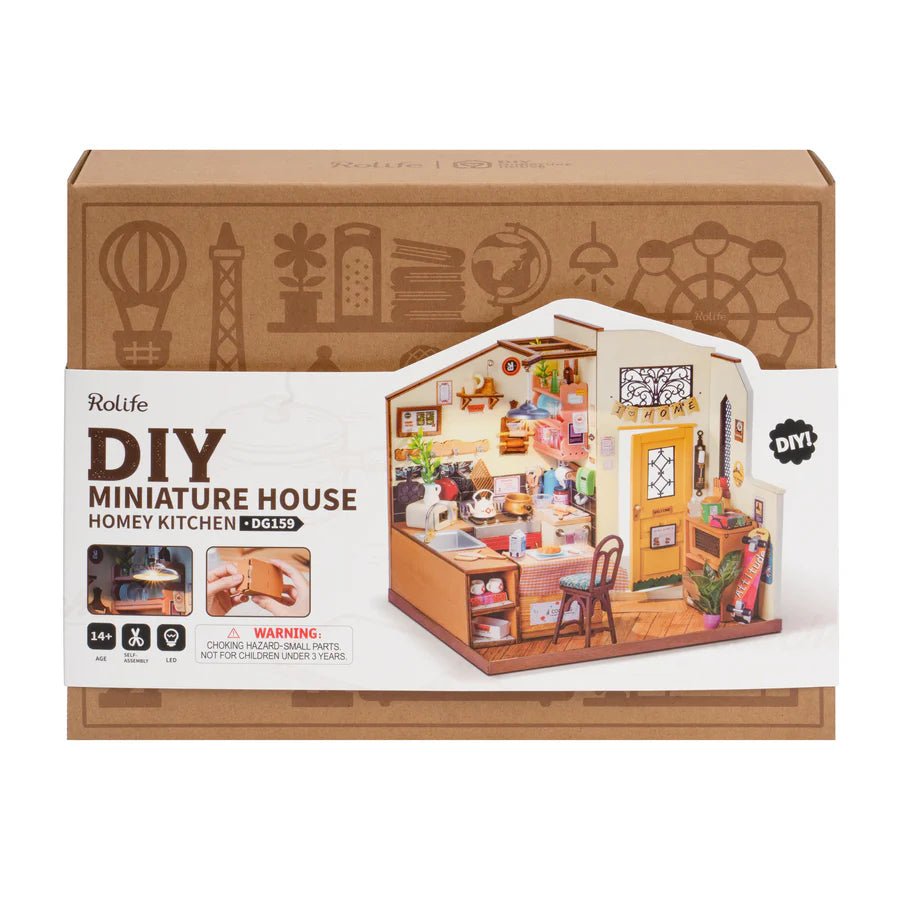 Rolife Miniaturhaus Cozy Kitchen mit Tassen und Deko ab 14 Jahren
