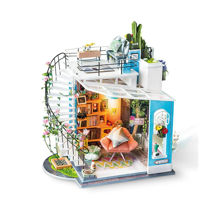 Rolife Dora’s Loft DG12 Miniatur-Loft Holzbausatz mit Dachterrasse
