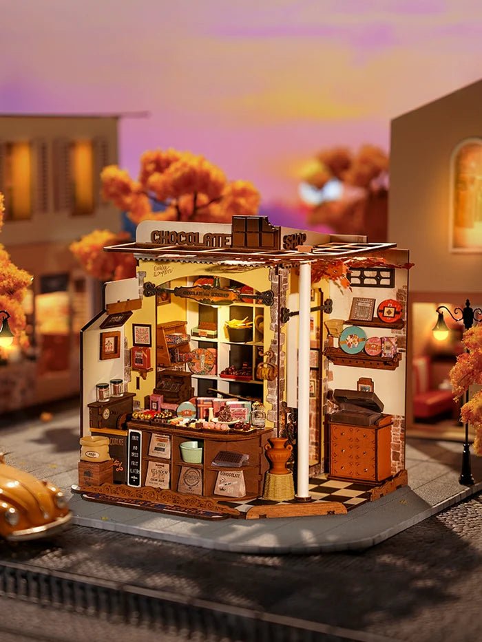 Rolife DG174 Chocolaterie Bastelset mit LED und Möbeln
