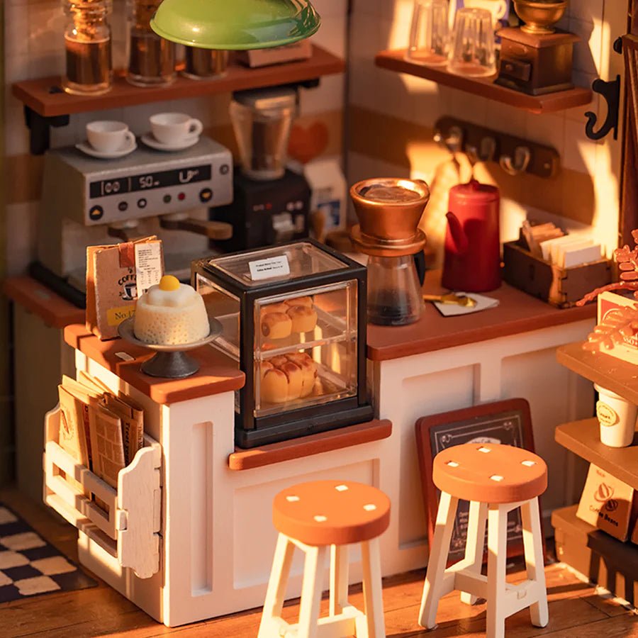 DG162 Slow Life Café Rolife Holzbausatz Vintage Miniatur
