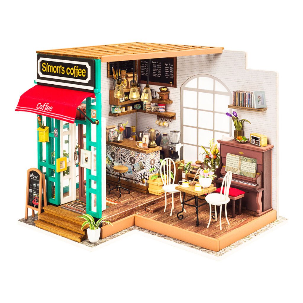 Rolife Simon’s Coffee DG109 Miniatur-Café Holzbausatz ab 14 Jahren
