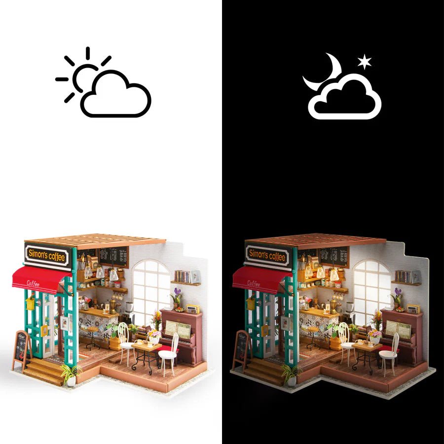 Simon’s Coffee DG109 Rolife LED Miniatur Café für Bastler ab 14

